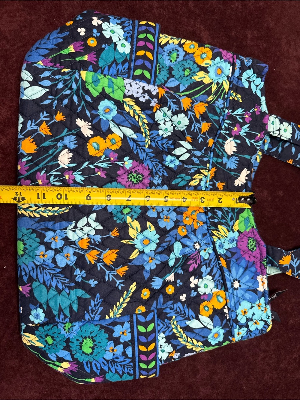 NWT Vera Bradley Pleated Tote in Midnight Blues - Picture 8 of 9